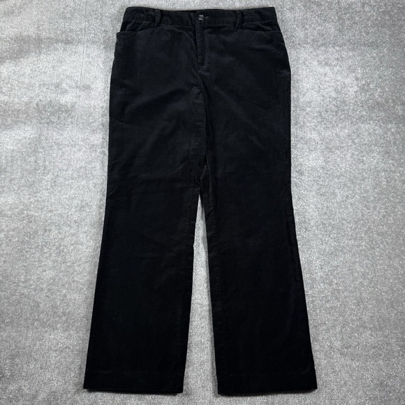Chaps Pants - Chaps Pants Women's 10P Petite Black Velvet Straight Leg Dark Fairy Festive